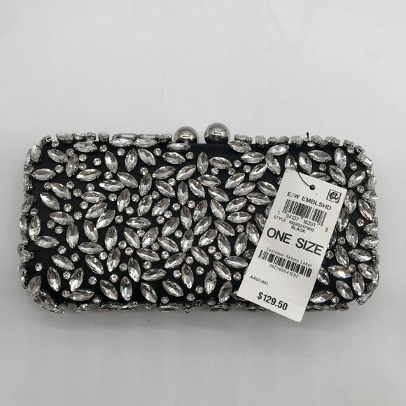 I.n.c. International Concepts Black East West Embellished Small Minaudiere Clutc - Picture 11 of 11